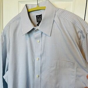 JOS. A. BANK TRAVELER'S COLLECTION SLIM FIT 17-33 Cuff links required Mens Shirt